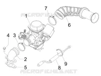 Carburateur complet - Raccord d'admission
