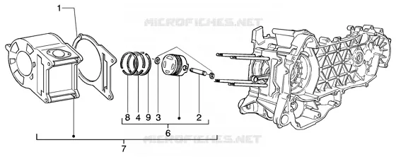 Unsemble cylindre-piston-axe de piston
