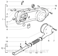 Couvercle transmission - tuyau de refroidissement courroie