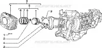 Ensemble cylindre-piston-axe de piston