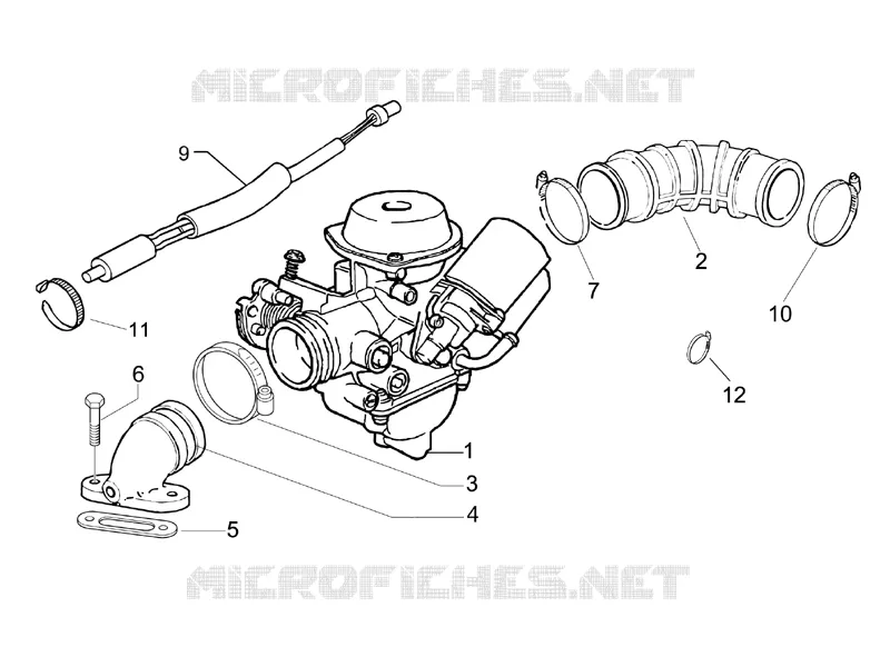 Carburateur complet - Raccord d'admission