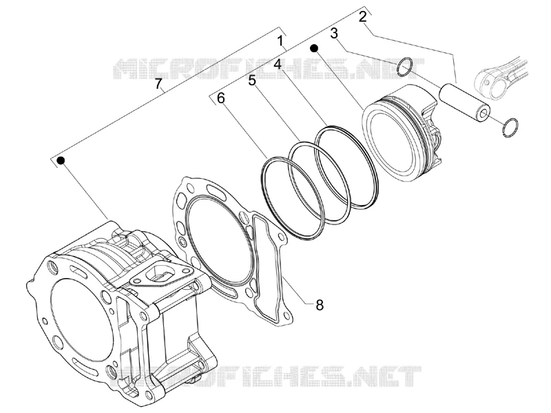 Groupe cylindre-piston-axe