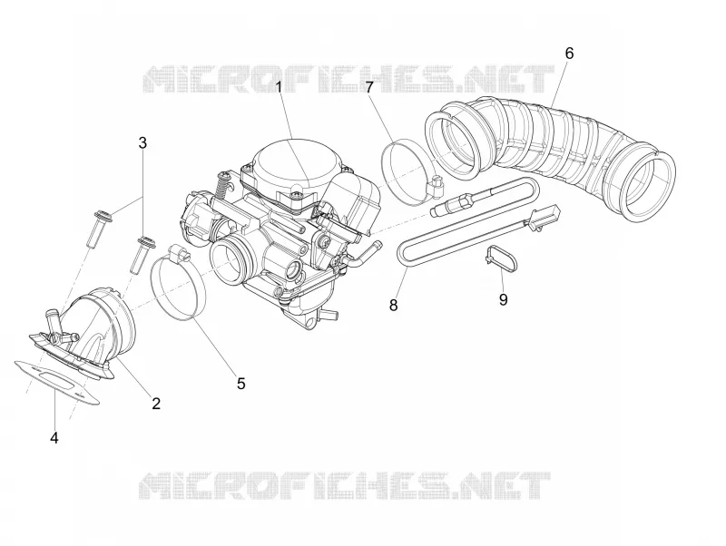 Carburateur complet - Raccord d'admission
