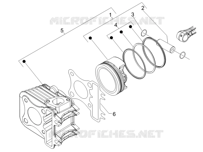 Groupe cylindre-piston-axe