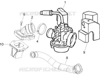 Carburateur complet - Raccord d'admission