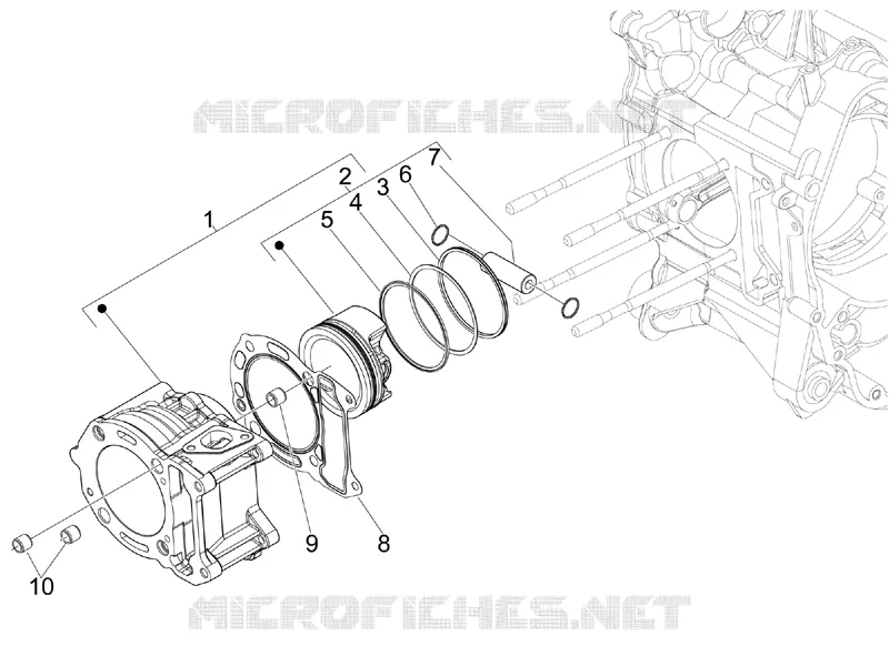 Groupe cylindre-piston-axe