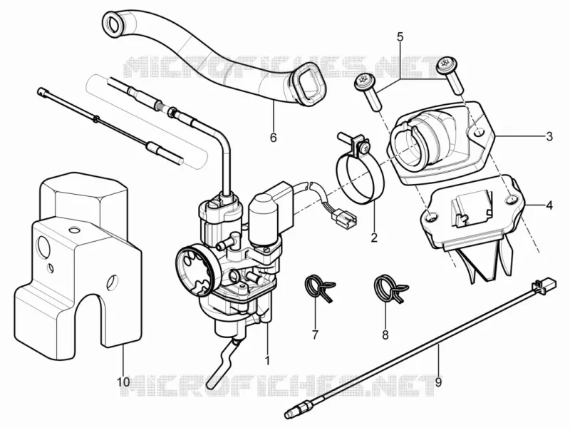 Carburateur complet - Raccord d'admission