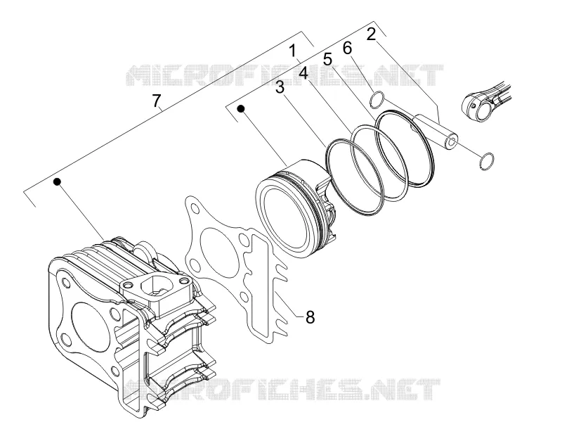 Groupe cylindre-piston-axe