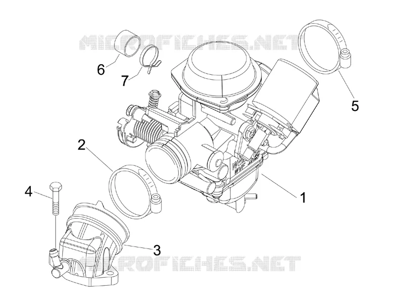 Carburateur complet - Raccord d'admission
