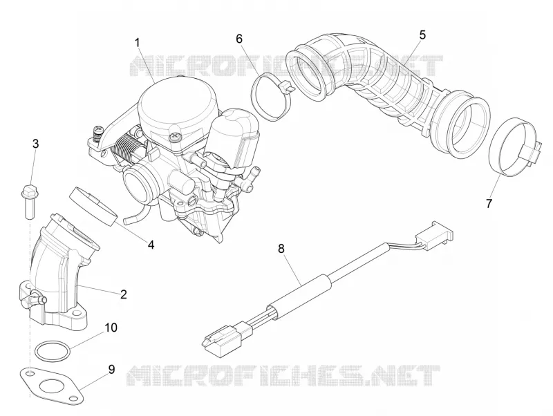 Carburateur complet - Raccord d'admission