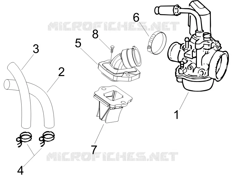 Carburateur complet - Raccord d'admission