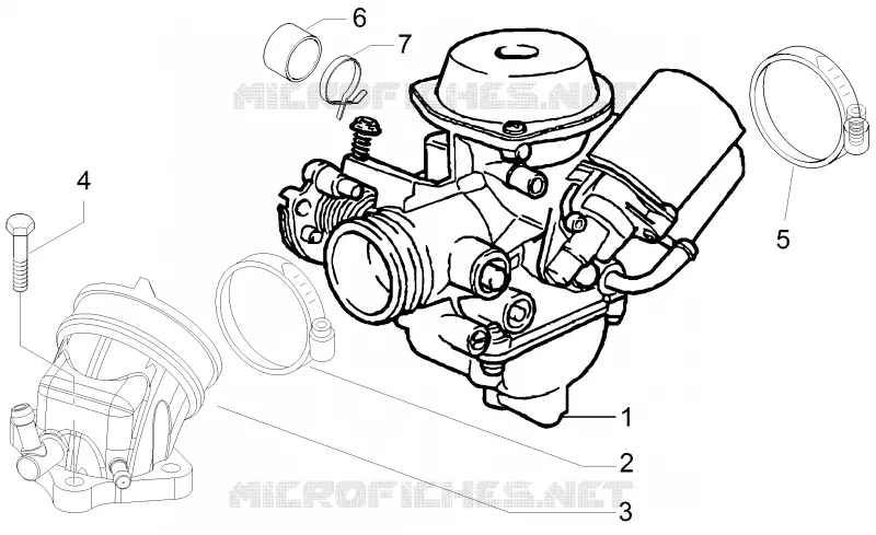 Carburateur complet - Raccord d'admission