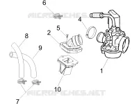 Carburateur complet - Raccord d'admission