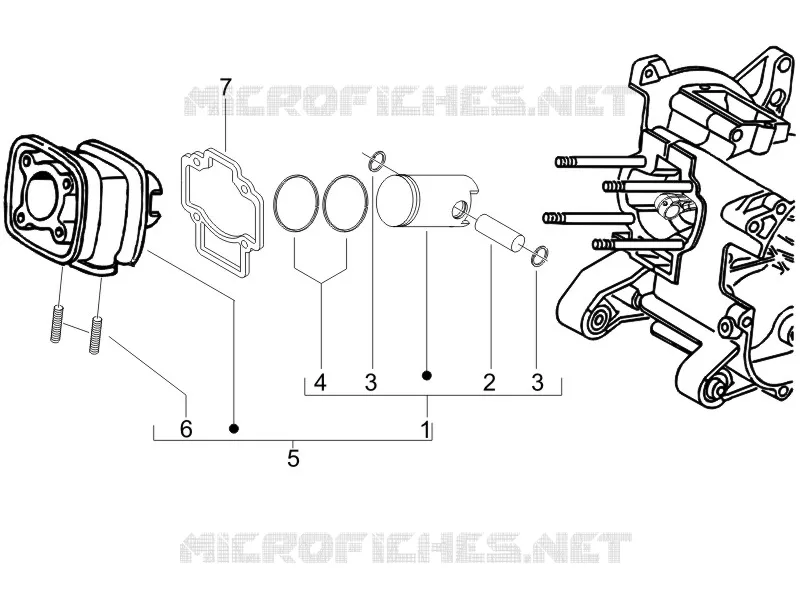 Groupe cylindre-piston-axe