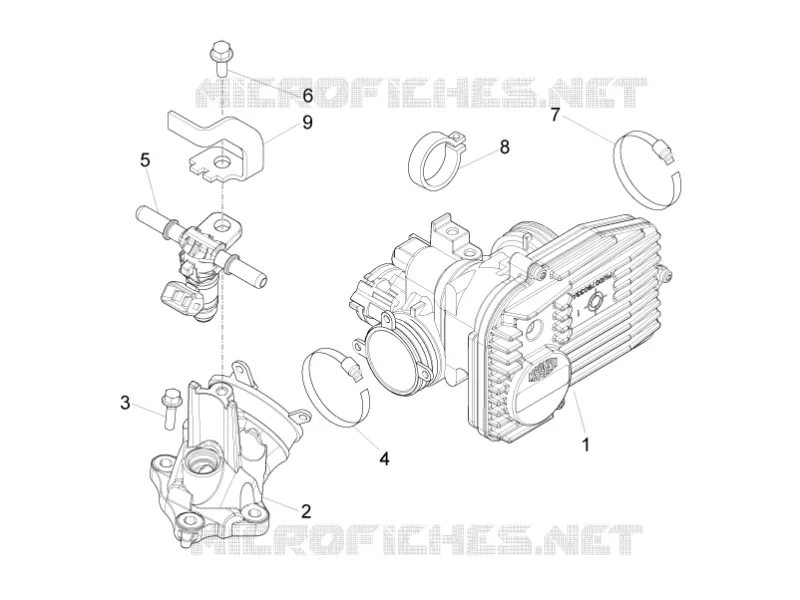 Corps papillon - Injecteur - Raccord d'admission