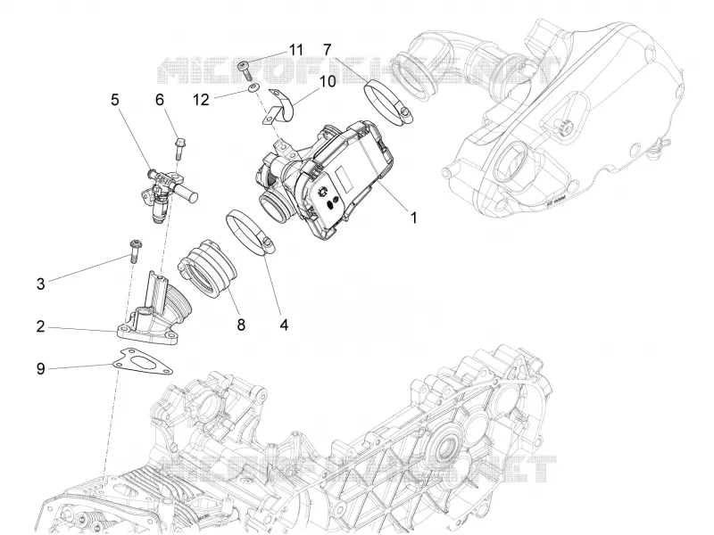 Corps papillon - Injecteur - Raccord d admission