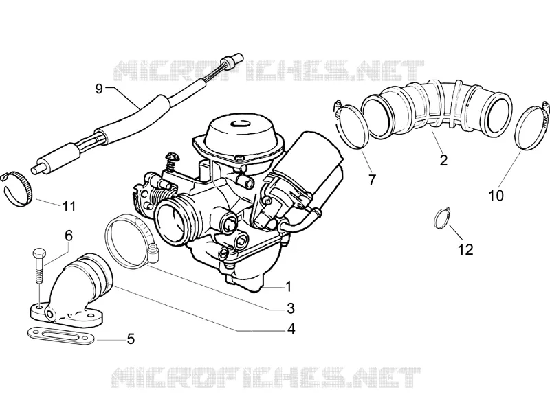 Carburateur complet - Raccord d'admission