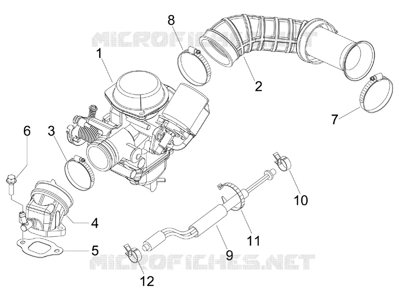 Carburateur complet - Raccord d admission