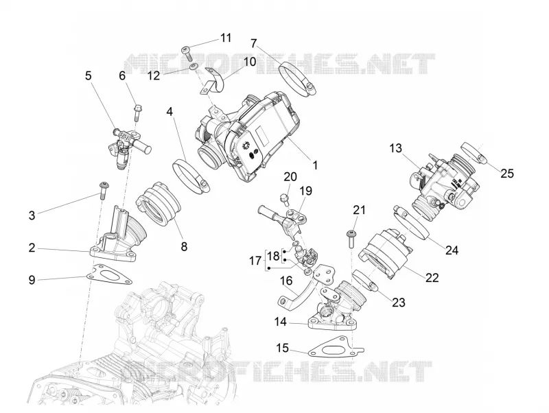 Corps papillon - Injecteur - Raccord d admission