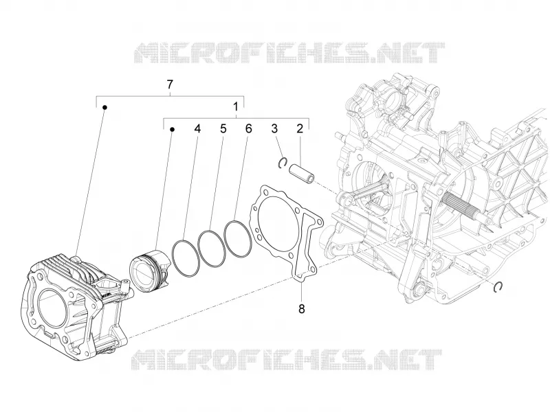 Groupe cylindre-piston-axe
