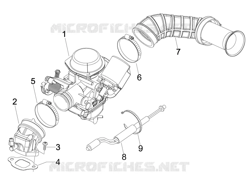 Carburateur complet - Raccord d admission