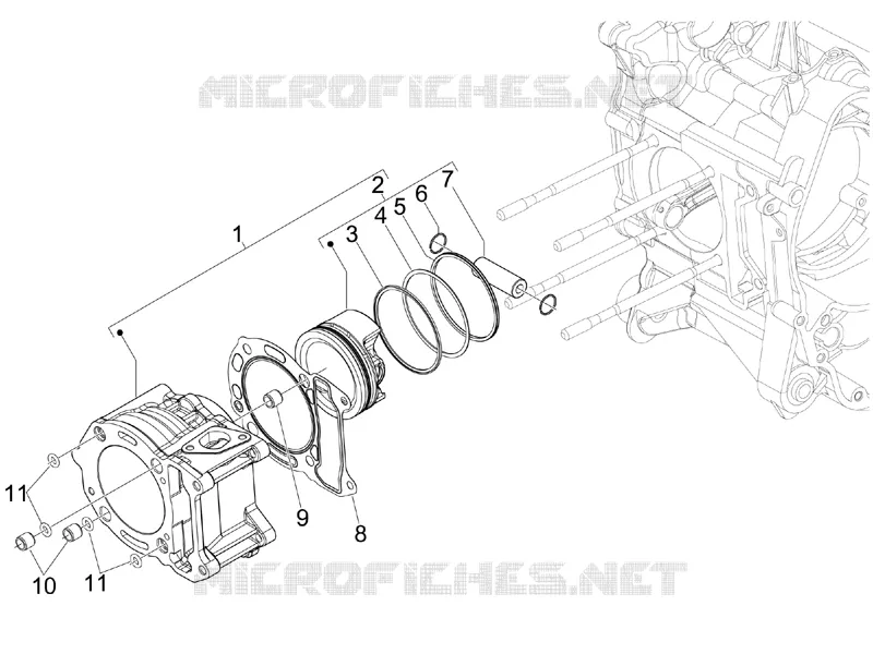 Groupe cylindre-piston-axe