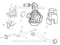 Carburateur complet - Raccord d'admission