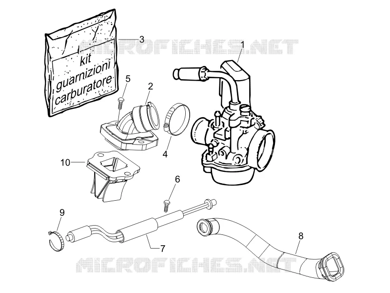 Carburateur complet - Raccord d'admission