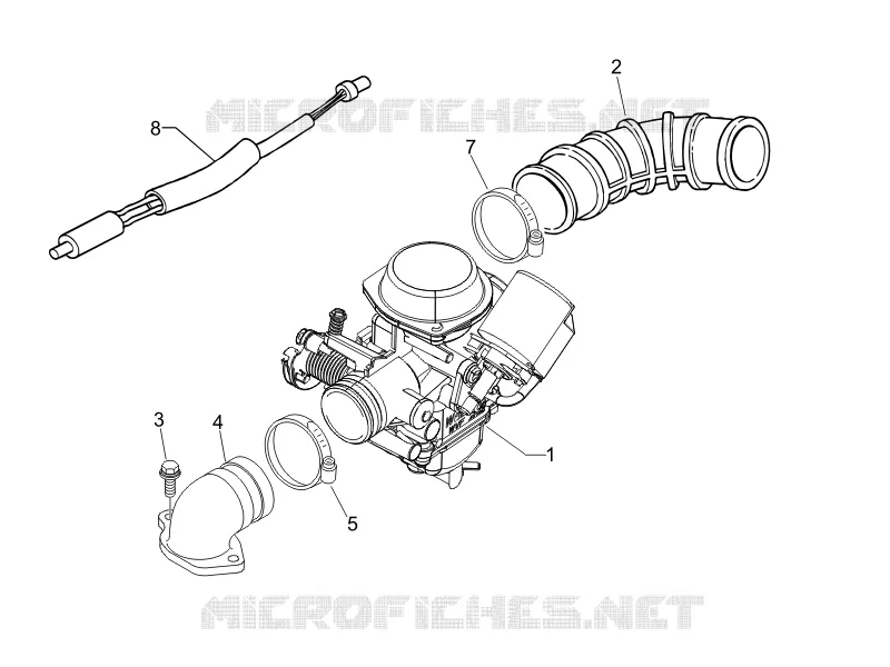 Carburateur complet - Raccord d'admission