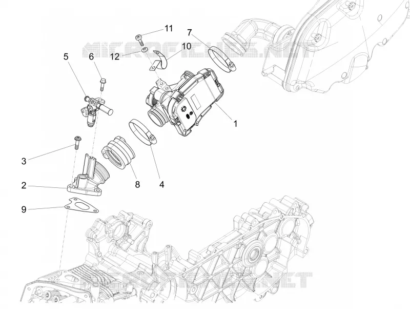 Corps papillon - Injecteur - Raccord d admission