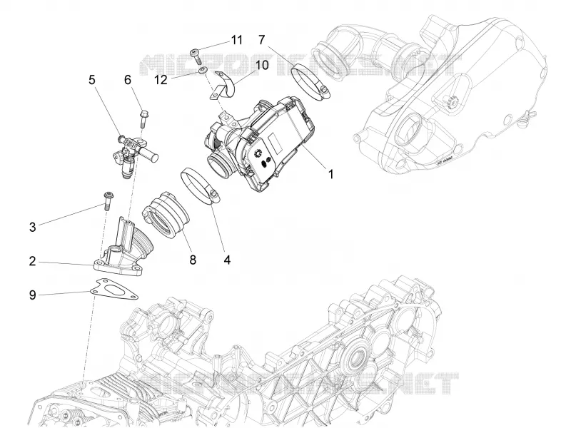 Corps papillon - Injecteur - Raccord d admission