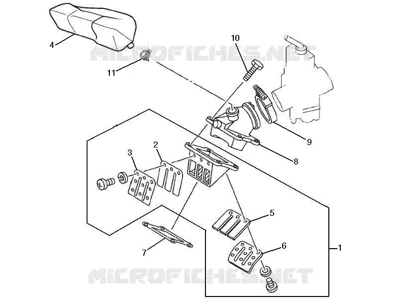 Carburateur complet - Raccord d'admission