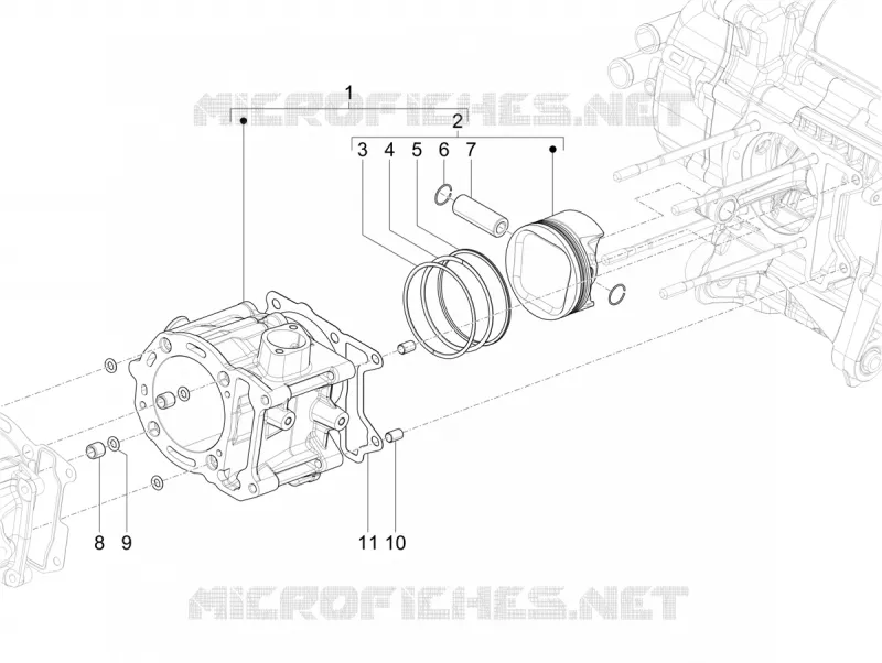 Groupe cylindre-piston-axe