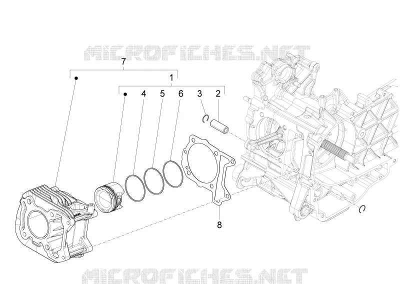 Groupe cylindre-piston-axe