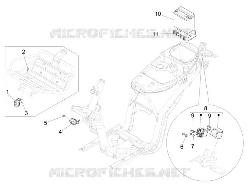 Relais - Batterie - Avertisseur sonore