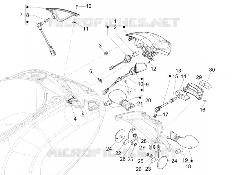 FEUX ARRIERE - CLIGNOTANTS