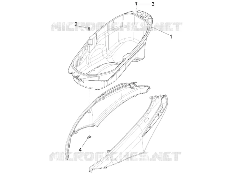 Logement casque - Dessous de selle