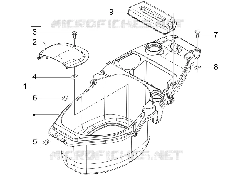 Logement casque - Dessous de selle