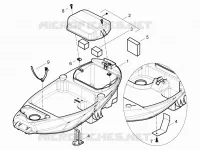 Logement casque - Dessous de selle