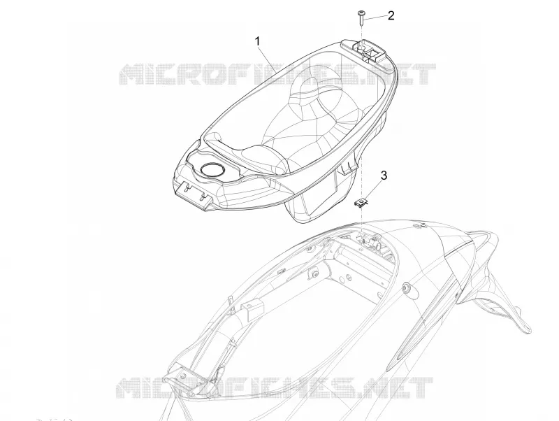 Logement casque - Dessous de selle