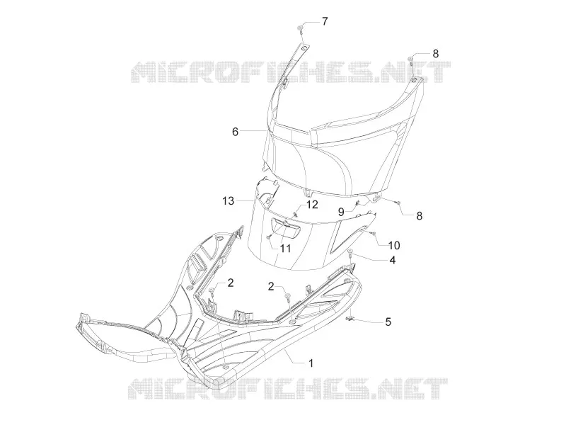 Protection centrale - Repose-pieds