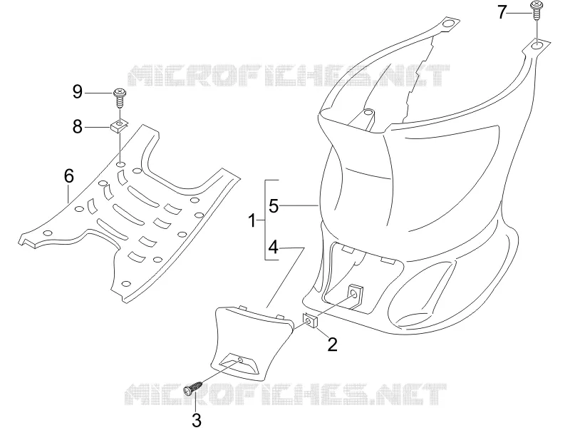 Protection centrale - Repose-pieds