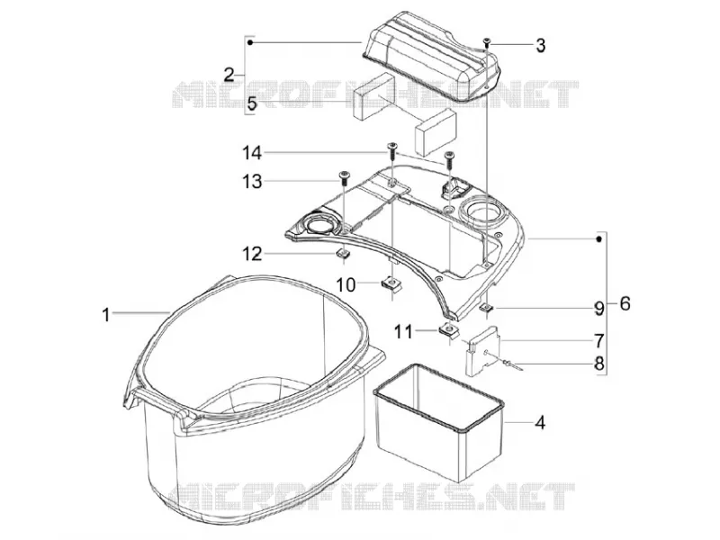Logement casque - Dessous de selle