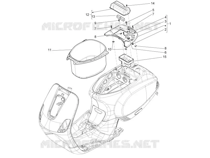 Logement casque - Dessous de selle
