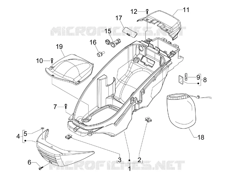 Logement casque - Dessous de selle
