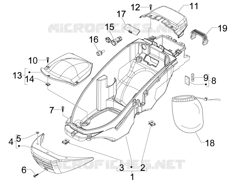Logement casque - Dessous de selle