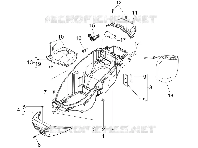 Logement casque - Dessous de selle
