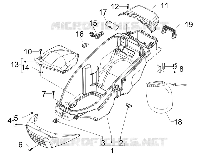Logement casque - Dessous de selle