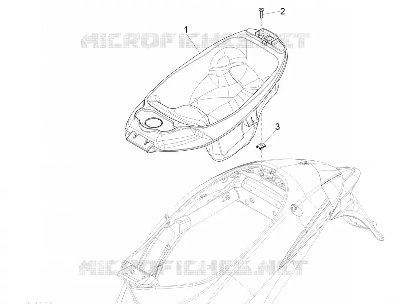 Logement casque - Dessous de selle