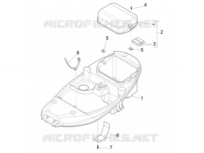 Logement casque - Dessous de selle